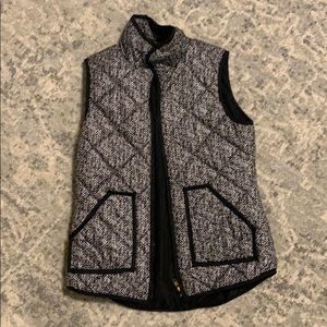 Black and white vest